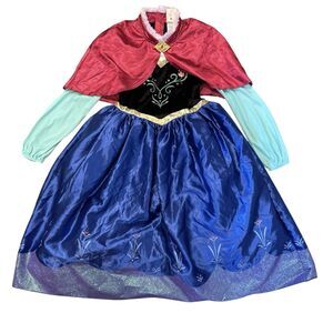 Disney Collection Frozen Anna Costume Dress Girl’s Sz 7/8 Cape Cosplay Dress Up